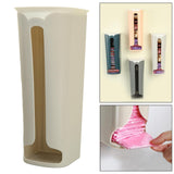 Maxbell Storage Box Grocery Bag Holder Wall Mounted for Restaurant Hotel Pantry Beige