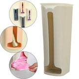 Maxbell Storage Box Grocery Bag Holder Wall Mounted for Restaurant Hotel Pantry Beige