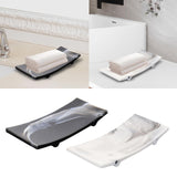 Maxbell Resin Decorative Tray Bathroom Tray Towel Perfume Holder for Coffee Table Black