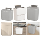Maxbell Kitchen Waste Compost Bin Multifunction Holder for Cabinet Door Countertop White 7L