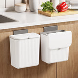 Maxbell Kitchen Waste Compost Bin Multifunction Holder for Cabinet Door Countertop White 7L