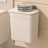 Maxbell Kitchen Waste Compost Bin Multifunction Holder for Cabinet Door Countertop White 7L