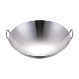 Maxbell Steel Saute Pan Double Handle Utensils Portable Thickened for Household BBQ 32cm