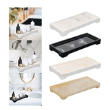 Maxbell Marble Bathroom Trays Jewelry Organizer Decorative for Dresser Candles White