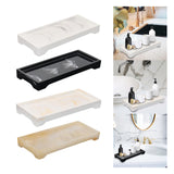 Maxbell Marble Bathroom Trays Jewelry Organizer Decorative for Dresser Candles White