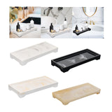 Maxbell Marble Bathroom Trays Jewelry Organizer Decorative for Dresser Candles White