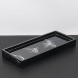 Maxbell Marble Bathroom Trays Jewelry Organizer Decorative for Dresser Candles Black