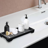 Maxbell Marble Bathroom Trays Jewelry Organizer Decorative for Dresser Candles Black