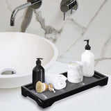 Maxbell Marble Bathroom Trays Jewelry Organizer Decorative for Dresser Candles Black