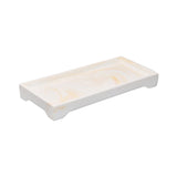 Maxbell Marble Bathroom Trays Jewelry Organizer Decorative for Dresser Candles White Yellow