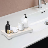 Maxbell Marble Bathroom Trays Jewelry Organizer Decorative for Dresser Candles White Yellow