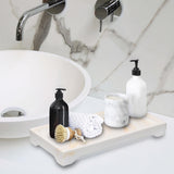 Maxbell Marble Bathroom Trays Jewelry Organizer Decorative for Dresser Candles White Yellow