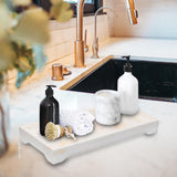 Maxbell Marble Bathroom Trays Jewelry Organizer Decorative for Dresser Candles White Yellow