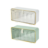 Maxbell Ties Underwear Sock Organizer Box Transparent Wall Hanging Accessories Green