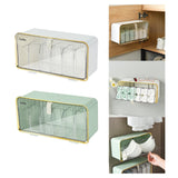 Maxbell Ties Underwear Sock Organizer Box Transparent Wall Hanging Accessories Green