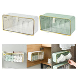 Maxbell Ties Underwear Sock Organizer Box Transparent Wall Hanging Accessories Green