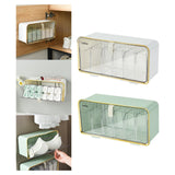 Maxbell Ties Underwear Sock Organizer Box Transparent Wall Hanging Accessories Green