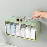 Maxbell Ties Underwear Sock Organizer Box Transparent Wall Hanging Accessories Green