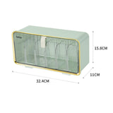 Maxbell Ties Underwear Sock Organizer Box Transparent Wall Hanging Accessories Green