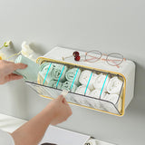 Maxbell Ties Underwear Sock Organizer Box Transparent Wall Hanging Accessories White
