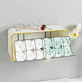 Maxbell Ties Underwear Sock Organizer Box Transparent Wall Hanging Accessories White