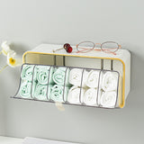 Maxbell Ties Underwear Sock Organizer Box Transparent Wall Hanging Accessories White