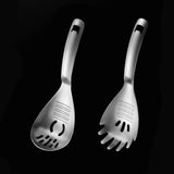 Maxbell Multifunctional 430 Stainless Steel Kitchen Slotted Spoon Skimmer Durable Style B