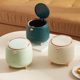 Maxbell Mini Waste Garbage Bin Cleaning Tools for Vanity Tabletop Table Dark green