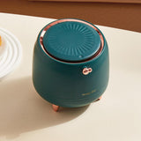 Maxbell Mini Waste Garbage Bin Cleaning Tools for Vanity Tabletop Table Dark green