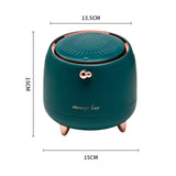 Maxbell Mini Waste Garbage Bin Cleaning Tools for Vanity Tabletop Table Dark green