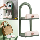 Maxbell Cosmetic Holder Storage Shelf Makeup Display Rack for Kitchen Cupboard Light Green
