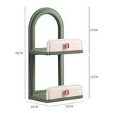 Maxbell Cosmetic Holder Storage Shelf Makeup Display Rack for Kitchen Cupboard Light Green