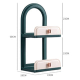 Maxbell Cosmetic Holder Storage Shelf Makeup Display Rack for Kitchen Cupboard Dark Green