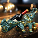 Maxbell Creative Bottle Rack Ornament Resin Craft for Restaurant Cabinet Decor Blue