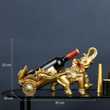 Maxbell Creative Bottle Rack Ornament Resin Craft for Restaurant Cabinet Decor Aureate