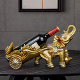 Maxbell Creative Bottle Rack Ornament Resin Craft for Restaurant Cabinet Decor Aureate