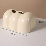 Maxbell Tissue Cover Tissue Storage Boxes Donut Shape for Household White