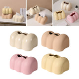 Maxbell Tissue Cover Tissue Storage Boxes Donut Shape for Household White