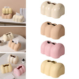 Maxbell Tissue Cover Tissue Storage Boxes Donut Shape for Household White