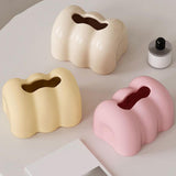 Maxbell Tissue Cover Tissue Storage Boxes Donut Shape for Household White