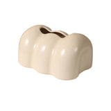 Maxbell Tissue Cover Tissue Storage Boxes Donut Shape for Household White