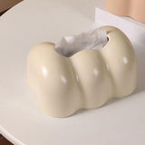 Maxbell Tissue Cover Tissue Storage Boxes Donut Shape for Household White