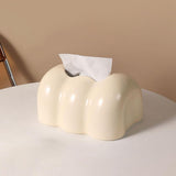 Maxbell Tissue Cover Tissue Storage Boxes Donut Shape for Household White