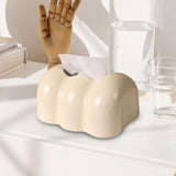 Maxbell Tissue Cover Tissue Storage Boxes Donut Shape for Household White