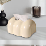 Maxbell Tissue Cover Tissue Storage Boxes Donut Shape for Household White