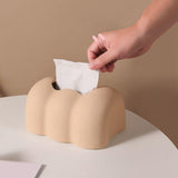 Maxbell Tissue Cover Tissue Storage Boxes Donut Shape for Household beige