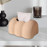 Maxbell Tissue Cover Tissue Storage Boxes Donut Shape for Household beige