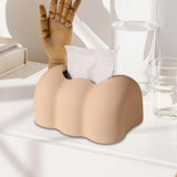 Maxbell Tissue Cover Tissue Storage Boxes Donut Shape for Household beige