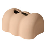 Maxbell Tissue Cover Tissue Storage Boxes Donut Shape for Household beige