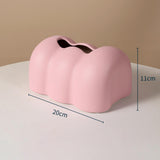 Maxbell Tissue Cover Tissue Storage Boxes Donut Shape for Household Pink